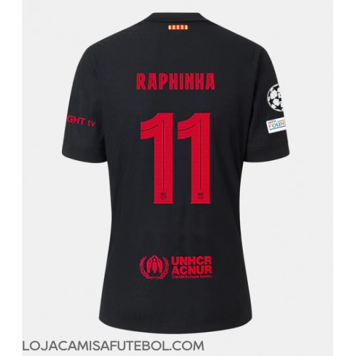 Camisa de Futebol Barcelona Raphinha Belloli #11 Equipamento Secundário 2024-25 Manga Curta